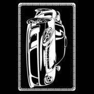 Etui carte bancaire Illustration voiture de sport en noir et blanc