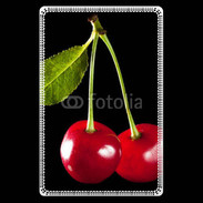 Etui carte bancaire Couple de cerises