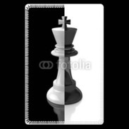 Etui carte bancaire Roi d'échec noir et blanc