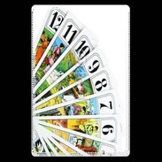 Etui carte bancaire Cartes de tarot sur fond blanc