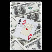 Etui carte bancaire Paire d'as au poker 2