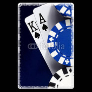 Etui carte bancaire Poker bleu et noir 2