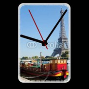 Grande pendule murale Tour Eiffel vue des bords de Seine