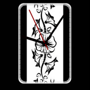 Grande pendule murale Tatouage de fleurs 5