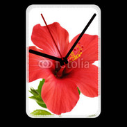 Grande pendule murale Hibiscus rouge