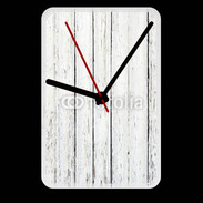 Grande pendule murale Aspect bois blanc vieilli