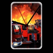 Grande pendule murale Intervention des pompiers incendie