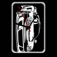 Grande pendule murale Illustration voiture de sport en noir et blanc