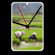 Grande pendule murale Rizière au Vietnam