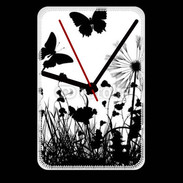 Grande pendule murale Papillon en noir et blanc