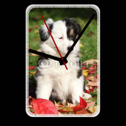 Grande pendule murale Adorable chiot Border collie