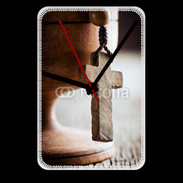 Grande pendule murale Croix en bois 5