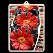 Porte clés Fleurs Zen rouge 10