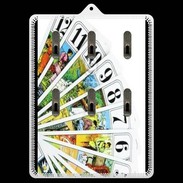 Porte clés Cartes de tarot sur fond blanc