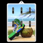 Porte clés Plage Brésil et noix de coco