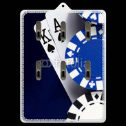 Porte clés Poker bleu et noir 2
