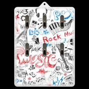 Porte clés Eléments de musique en dessin