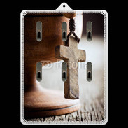 Porte clés Croix en bois 5