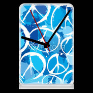 Pendule de bureau Peace and love Bleu