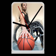 Pendule de bureau Joueur de basket en fauteuil