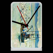 Pendule de bureau Peinture bateau de pêche