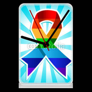 Pendule de bureau Rainbow Pride Ribbon