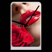Pendule de bureau Bouche et rose glamour