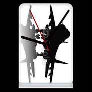 Pendule de bureau Silhouette avion de chasse