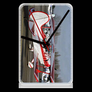 Pendule de bureau Biplan rouge et blanc 10