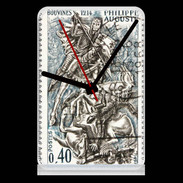 Pendule de bureau Timbre 1967 du Roi Philippe II