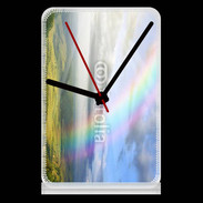 Pendule de bureau Arc en ciel à la montagne