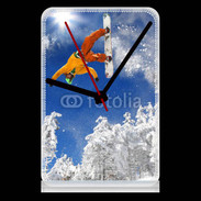 Pendule de bureau Skieur free ride 2