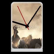 Pendule de bureau Cowboys et chevaux