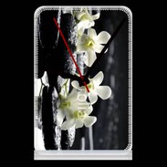 Pendule de bureau Orchidée blanche Zen 11
