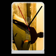 Pendule de bureau Surfer à la tombée de la nuit