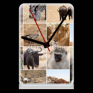 Pendule de bureau Les animaux de la savane