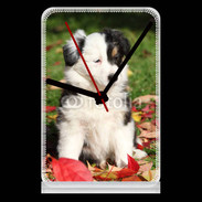 Pendule de bureau Adorable chiot Border collie