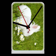 Pendule de bureau Lapin blanc dans l'herbe
