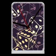 Pendule de bureau Illustration de dés noirs