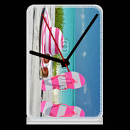 Pendule de bureau La vie en rose à la plage