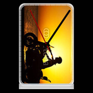 Pendule de bureau Femme biker au couché de soleil