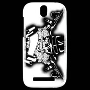 Coque HTC One SV Tête de mort Gangster