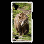 Coque LG Optimus L9 Ours brun en ballade