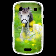 Coque Blackberry Bold 9900 Poney Shetland gris et blanc