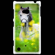 Coque Nokia Lumia 720 Poney Shetland gris et blanc