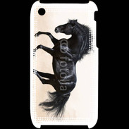 Coque iPhone 3G / 3GS Cheval noir au galop 5