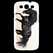 Coque Samsung Galaxy S3 Cheval noir au galop 5