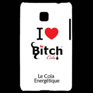 Coque LG Optimus L3 II I love Bitch Cola 2