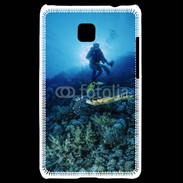 Coque LG Optimus L3 II Tortue et plongeur