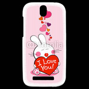 Coque HTC One SV I love you Bunny